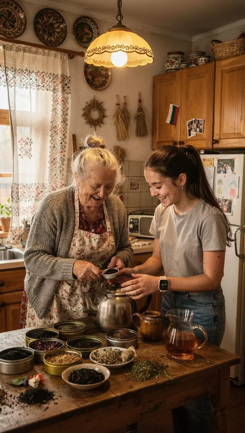 Šilta arbatos puodelio kompozicija ramiam poilsiui vakaro metu, skirta streso valdymo rutinai planuoti